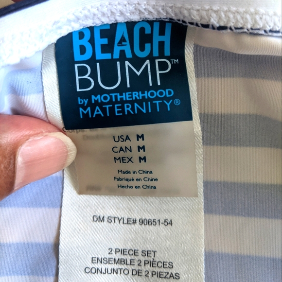 Beach Bump by Motherhood Maternity Striped Bikini Bottoms - Picture 3 of 7